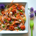 Current image: i96607 salade estivale de quinoa crevettes marinees a l ail et tomates cerises roties