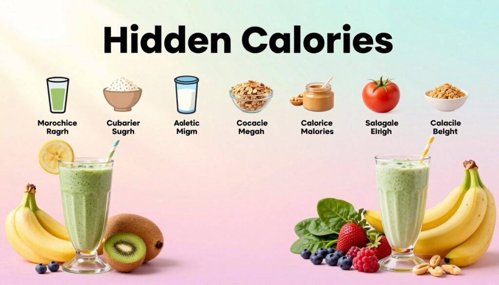 Hidden Calories in Smoothies Infographic Hidden Calories in Smoothies Infographic