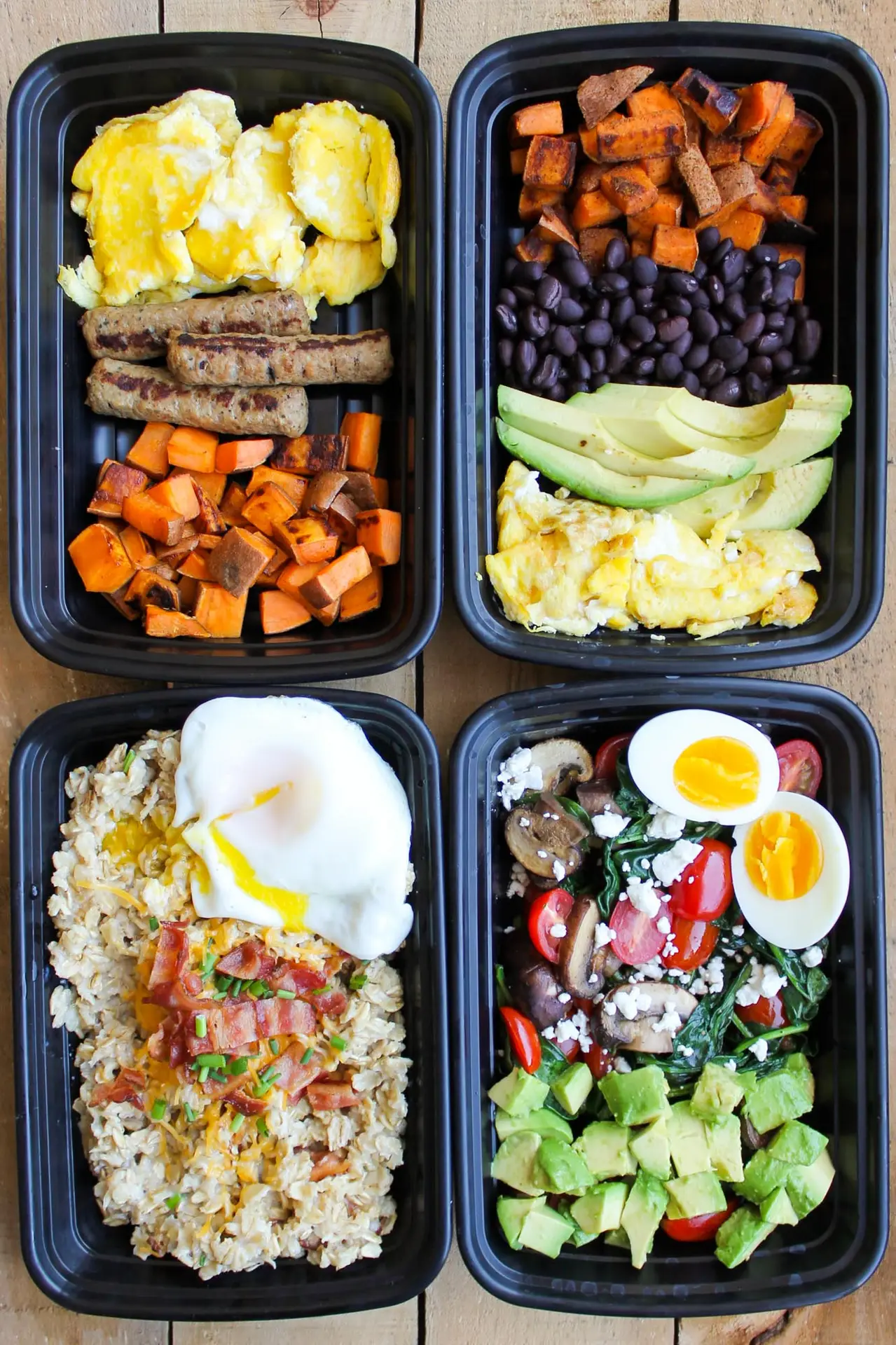 meal prep breakfast bowls 4 ways 3