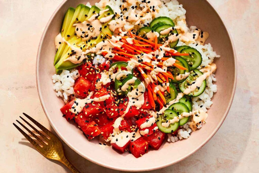 Current image: high fiber bowls watermelon poke bowl recipe 0821foojpg 0bd9d9d4d7af44debaf2834b811d9dc0