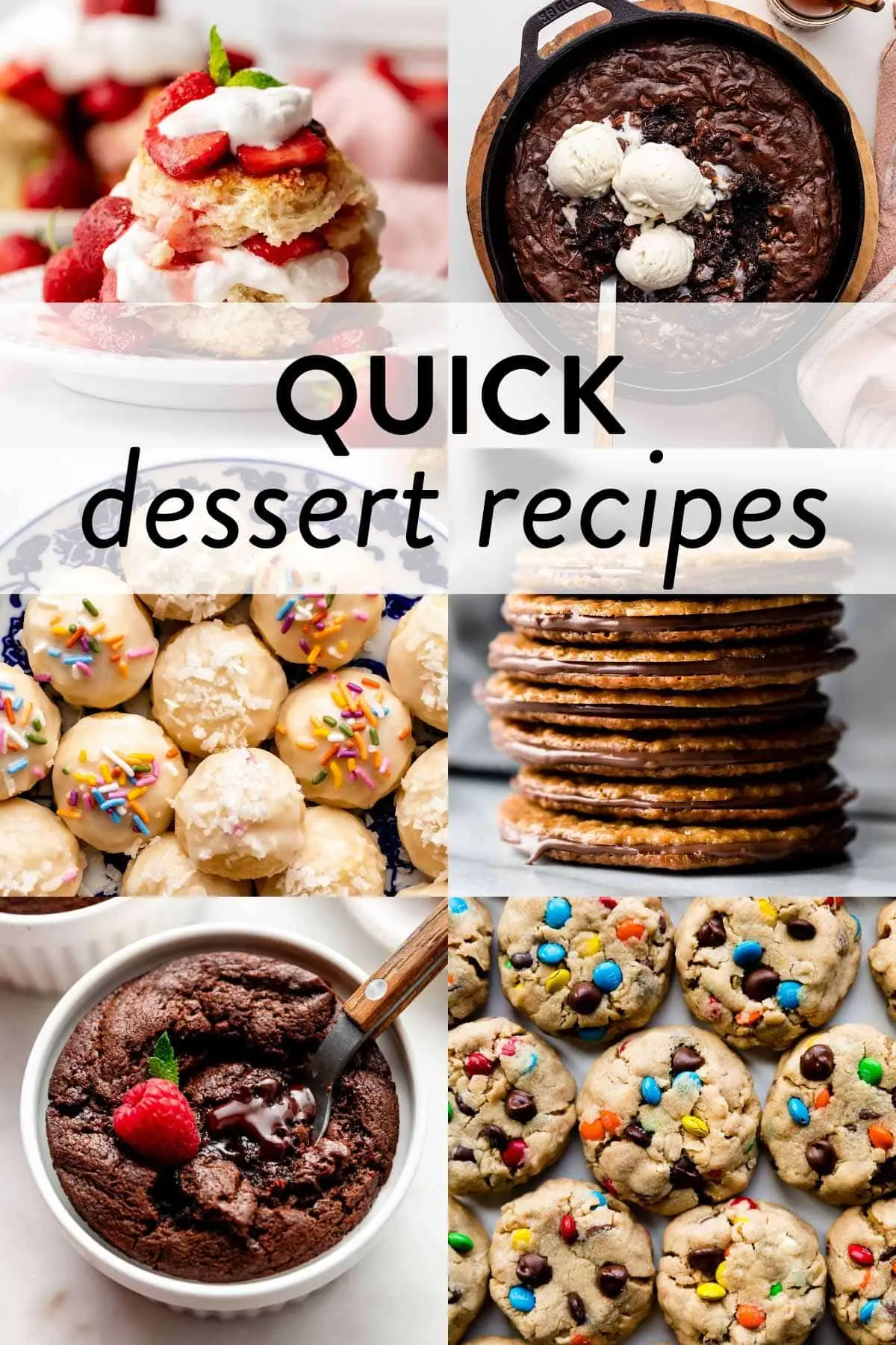 quick dessert recipes monster cookies shortcake brownie skillet