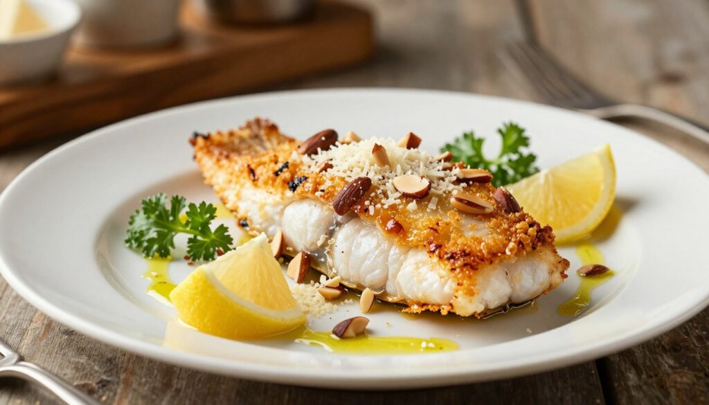 Almond and Parmesan Baked Fish