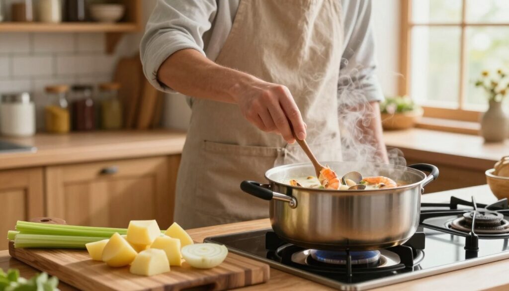 Easy Seafood Chowder Preparation Easy Seafood Chowder Preparation