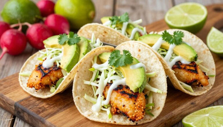 Fish Tacos with Fresh Slaw