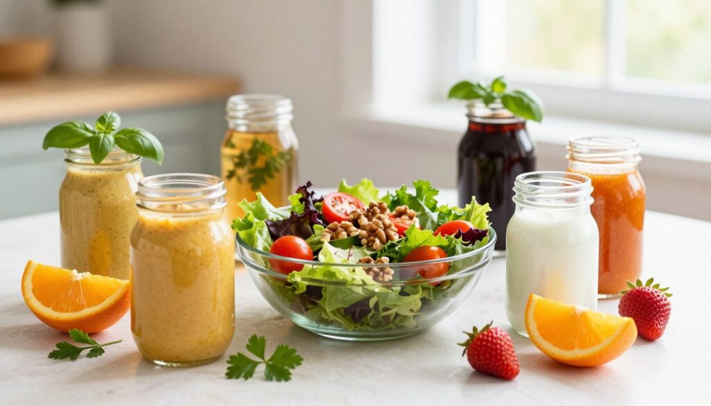 Healthy Homemade Salad Dressings with Natural Sweeteners