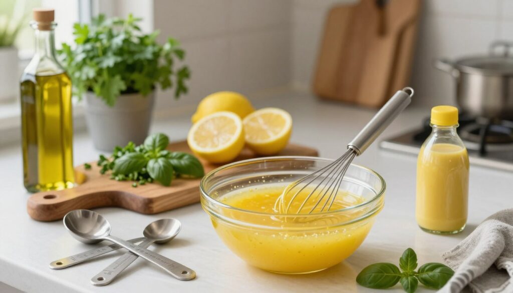 Homemade Vinaigrette Preparation