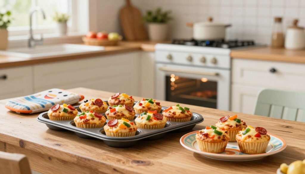 Current image: Healthy pizza muffins