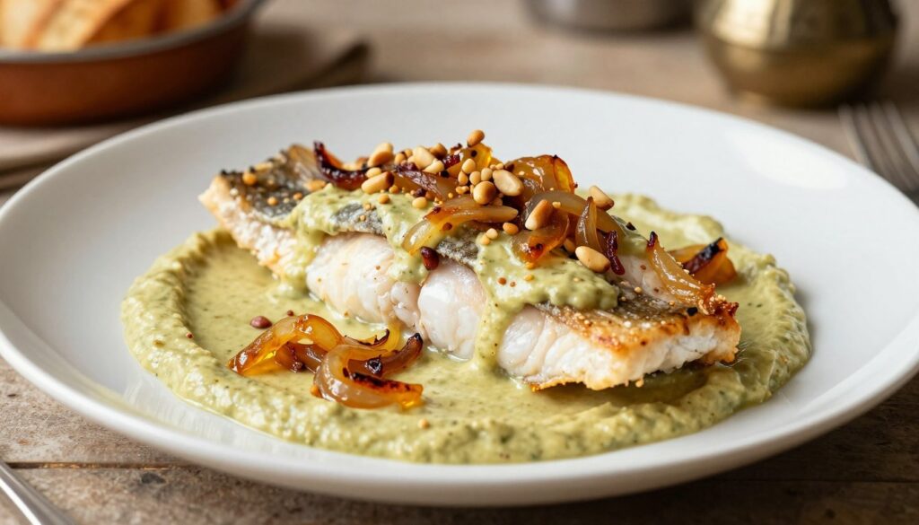 Current image: Middle Eastern fish with tahini sauce