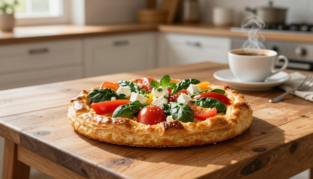 Current image: Quick and easy brunch tart with puff pastry