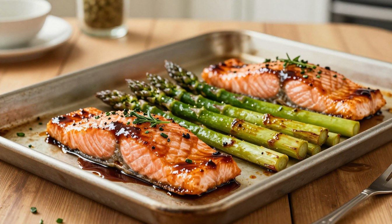 Sheet-Pan Balsamic Salmon & Asparagus