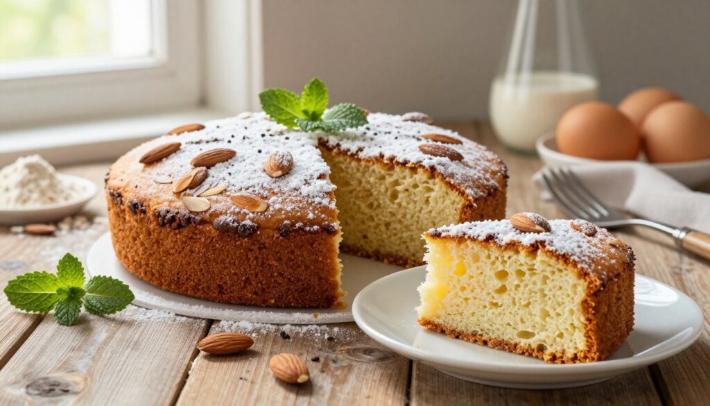 Current image: almond flour cake recipe