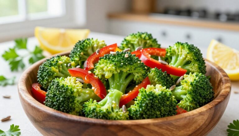 broccoli crunch salad with lemon