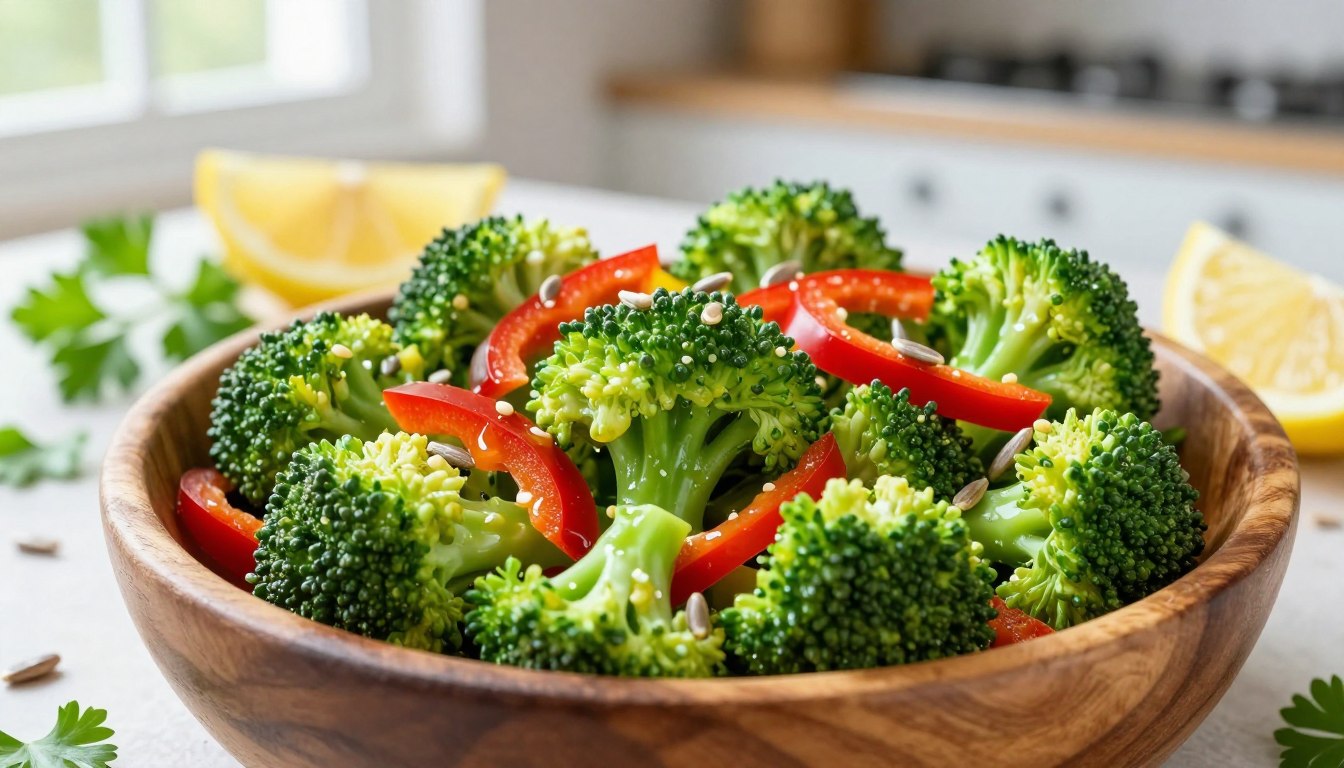 broccoli crunch salad with lemon