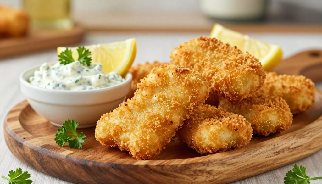 Current image: crispy baked fish nuggets