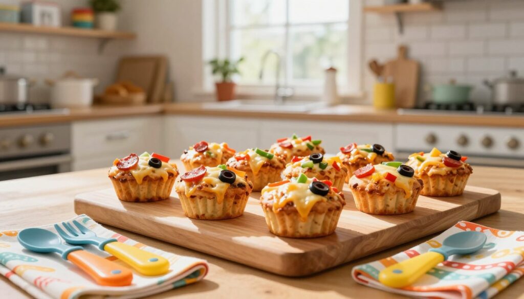 Current image: kid-friendly pizza muffins