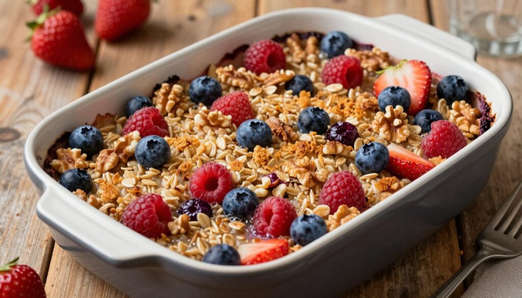 Current image: mixed berry walnut baked oatmeal