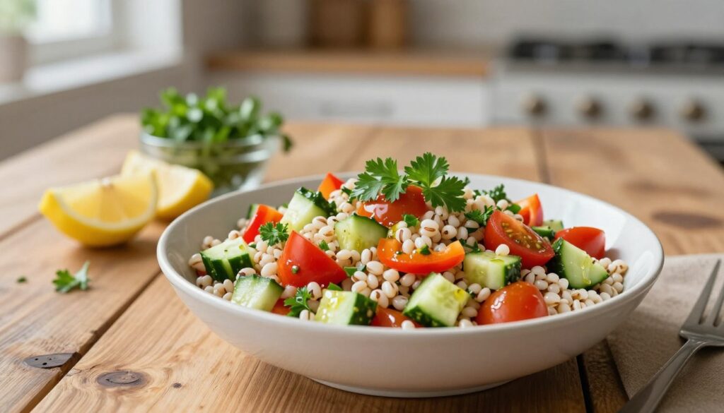 Current image: pearl wheat salad