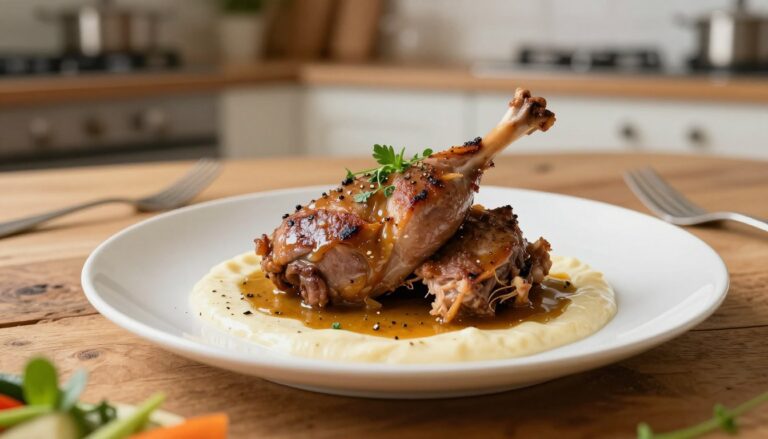 rabbit with mustard sauce