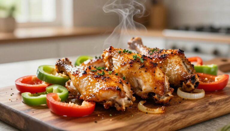roasted chicken tenders with peppers and onions
