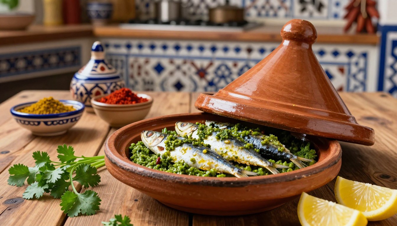 sardine tagine with chermoula