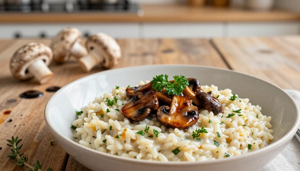 The Best Savory Vegan Risotto with Mixed Mushrooms Current image: savory vegan risotto with mixed mushrooms