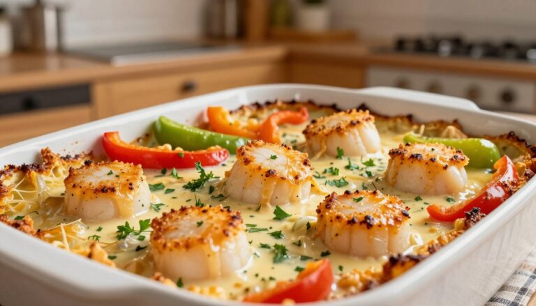 scallop casserole with white wine