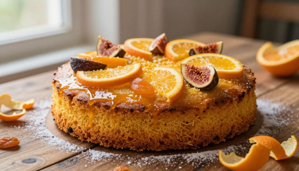 Current image: semolina cake with orange
