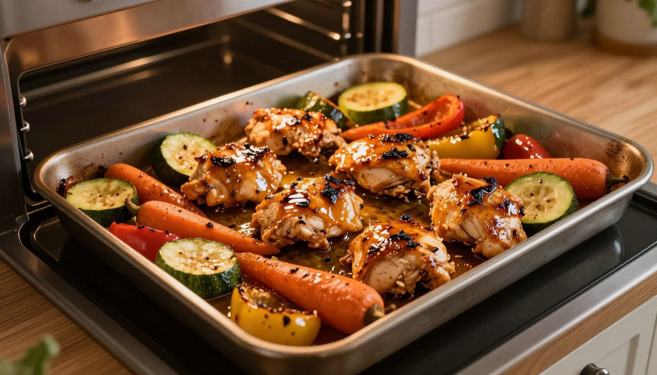 sheet pan honey garlic chicken