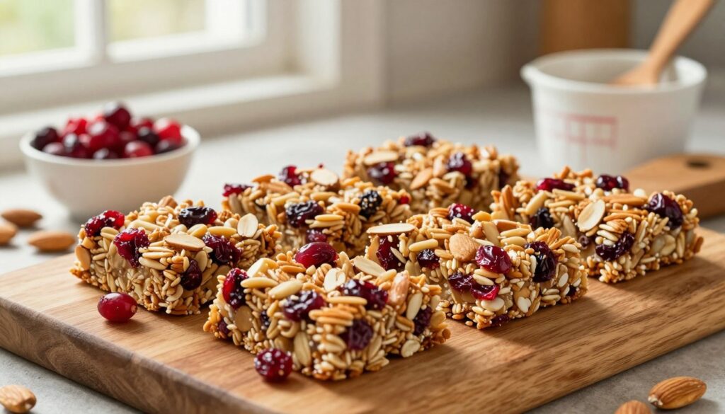 soft and chewy cranberry almond granola bars soft and chewy cranberry almond granola bars