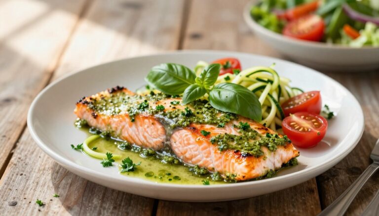 baked pesto salmon