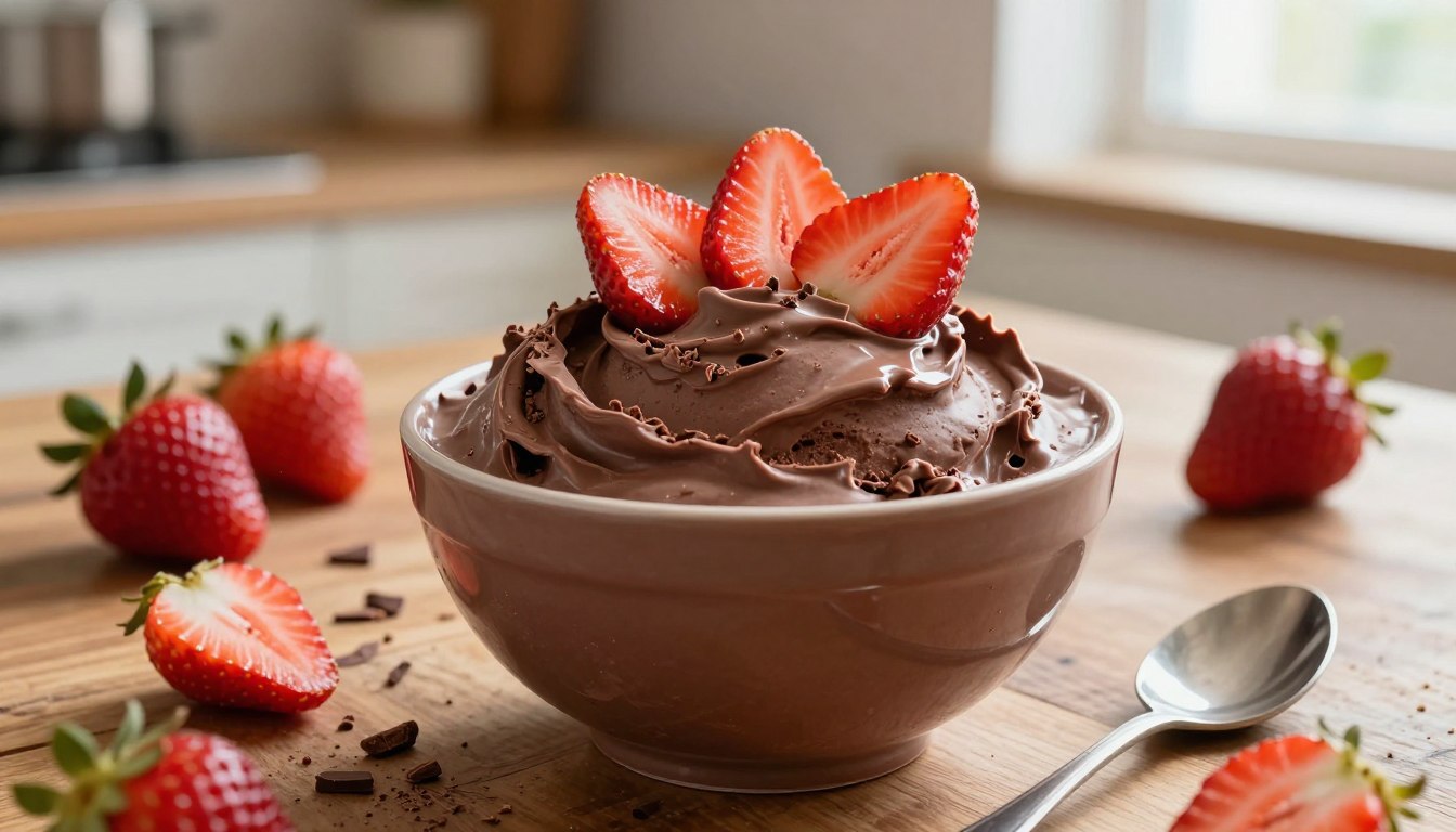 chocolate strawberry nice cream