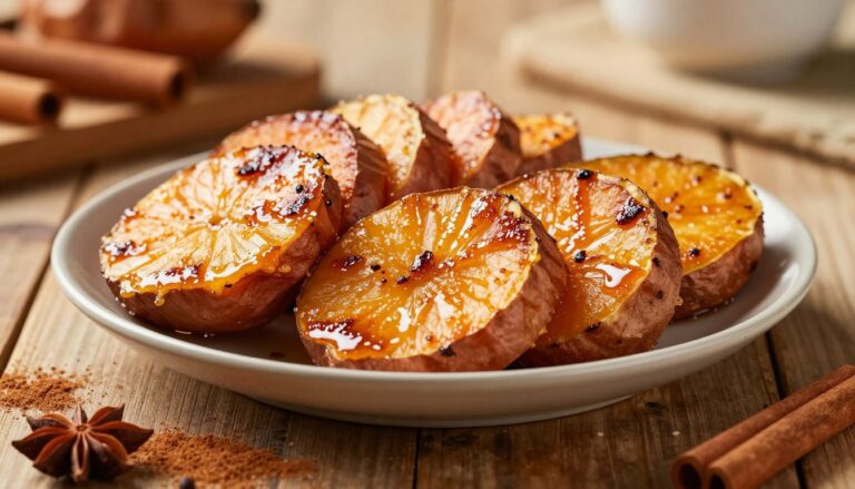 cinnamon brûléed sweet potatoes