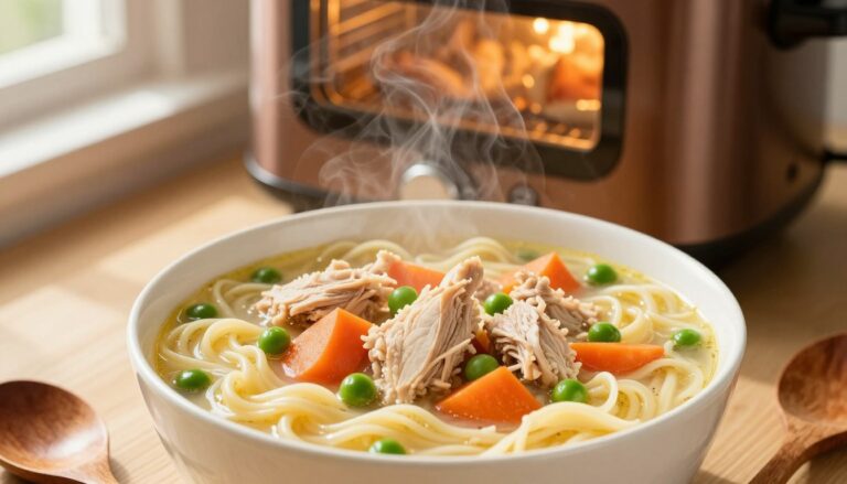 easy crockpot chicken noodle soup