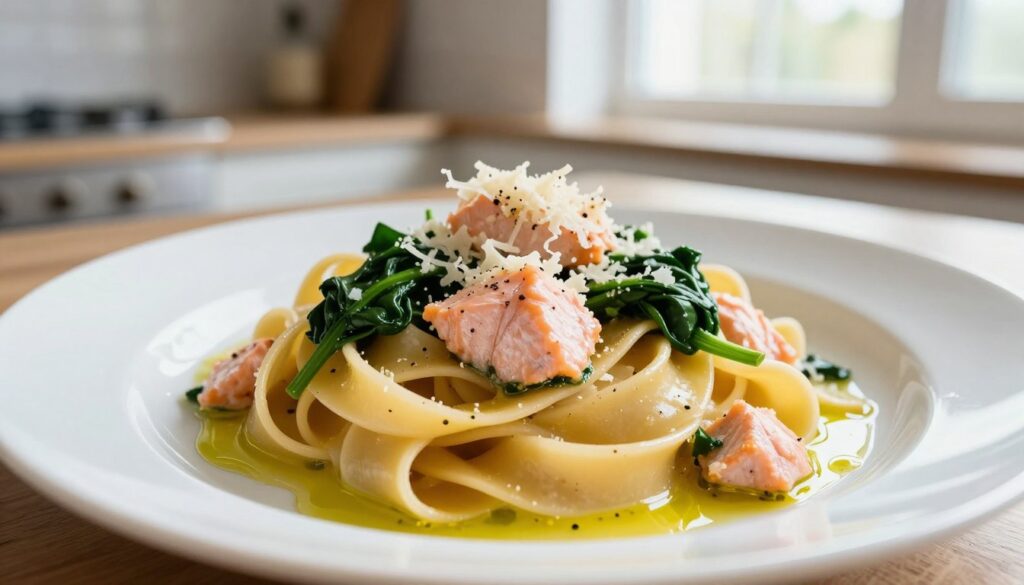 The Best Simple Easy Salmon Tagliatelle Current image: easy salmon tagliatelle recipe