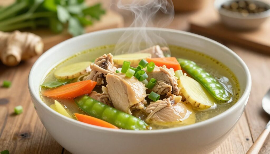 Current image: high protein chicken soup