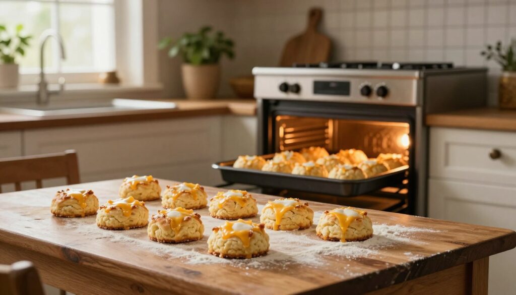 Current image: homemade white cheddar biscuits