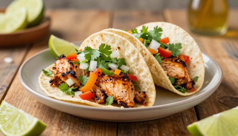 marinated chicken tacos