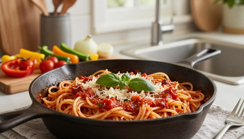 one pan dirty spaghetti
