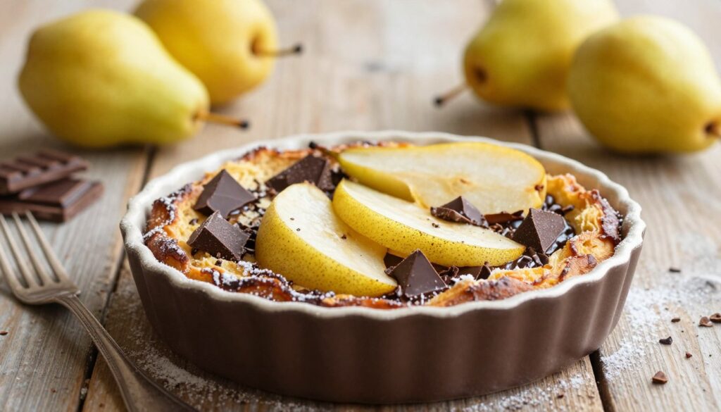 pear and chocolate clafoutis