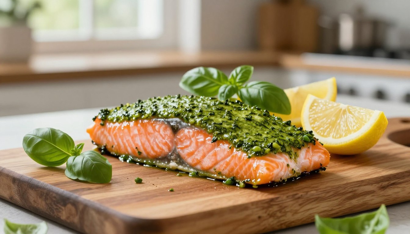 pesto crusted salmon