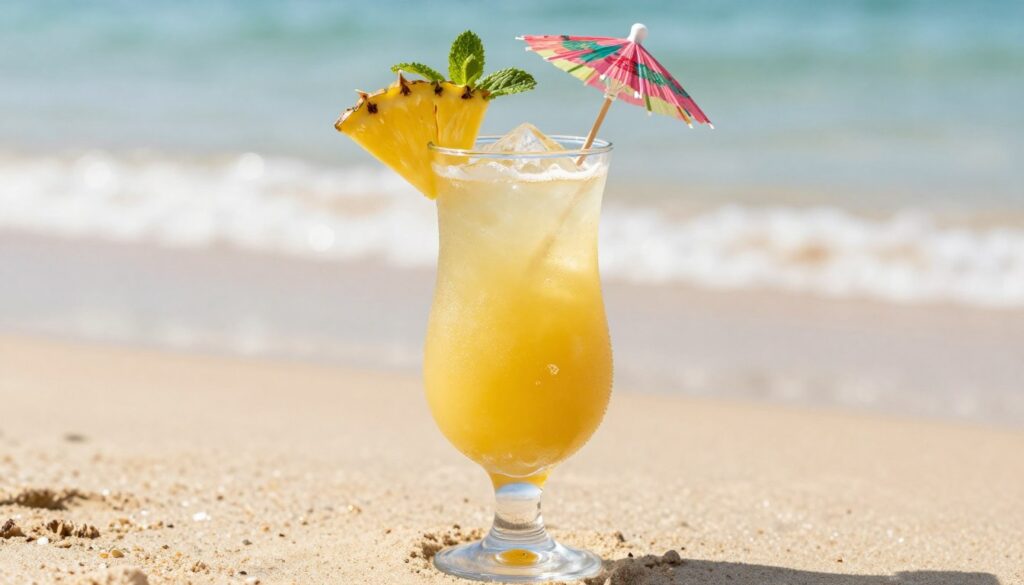 Current image: pineapple coconut water mocktail