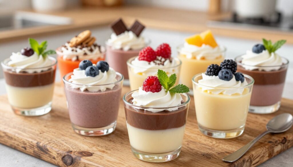 refrigerator desserts with pudding and cream