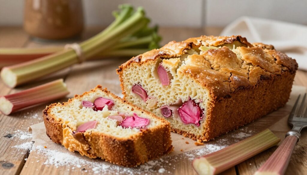 Current image: rhubarb coffee cake