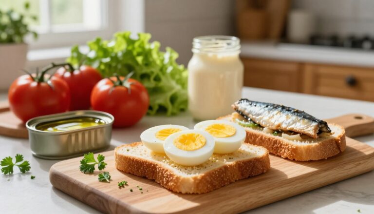 sardine and egg sandwich