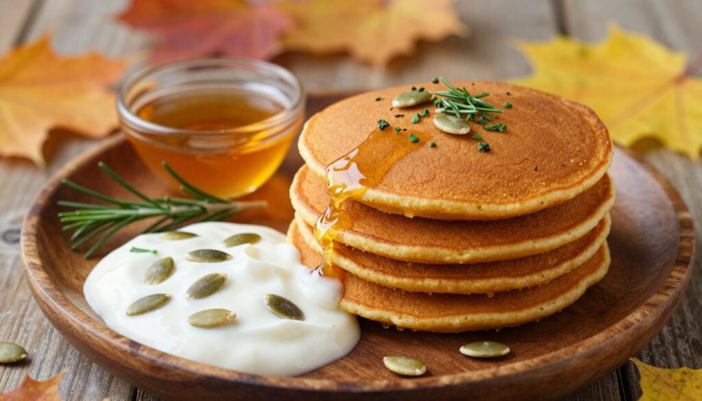 Current image: savory pumpkin pancakes