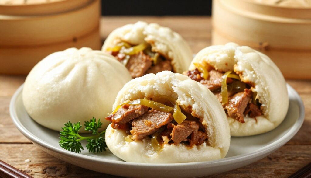 The Best Easy Steamed Pork Bao with Current image: steamed pork bao