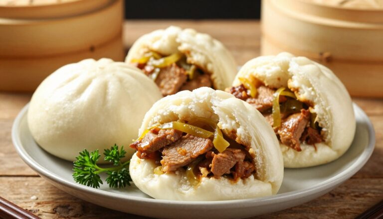 steamed pork bao
